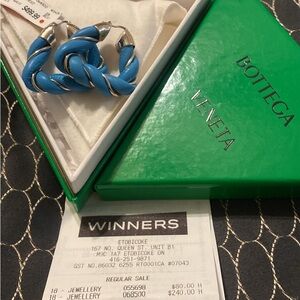 Bottega Veneta Woven Hoop Earrings